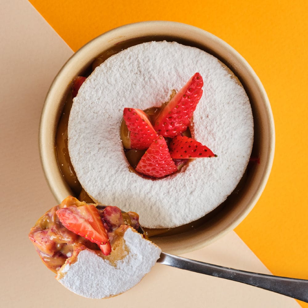 Cuchareable Alfajor & Fresas